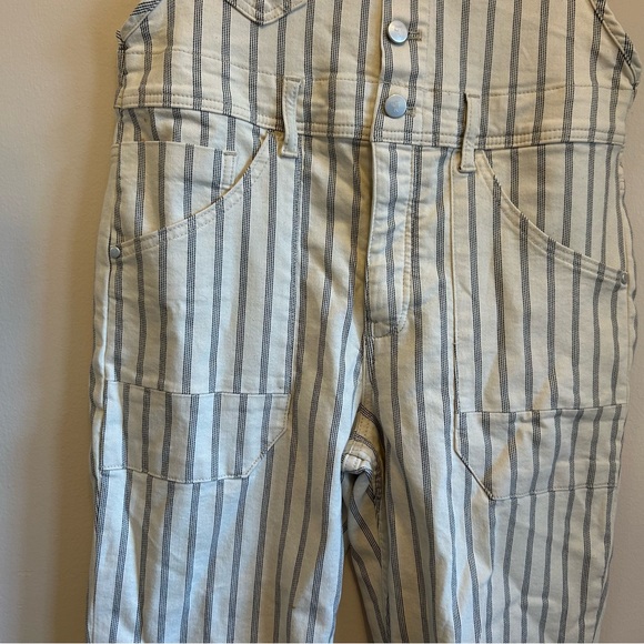 Pilcro Railroad Stripe Overalls - Picture 6 of 11